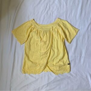 Yellow Eyelet Blouse